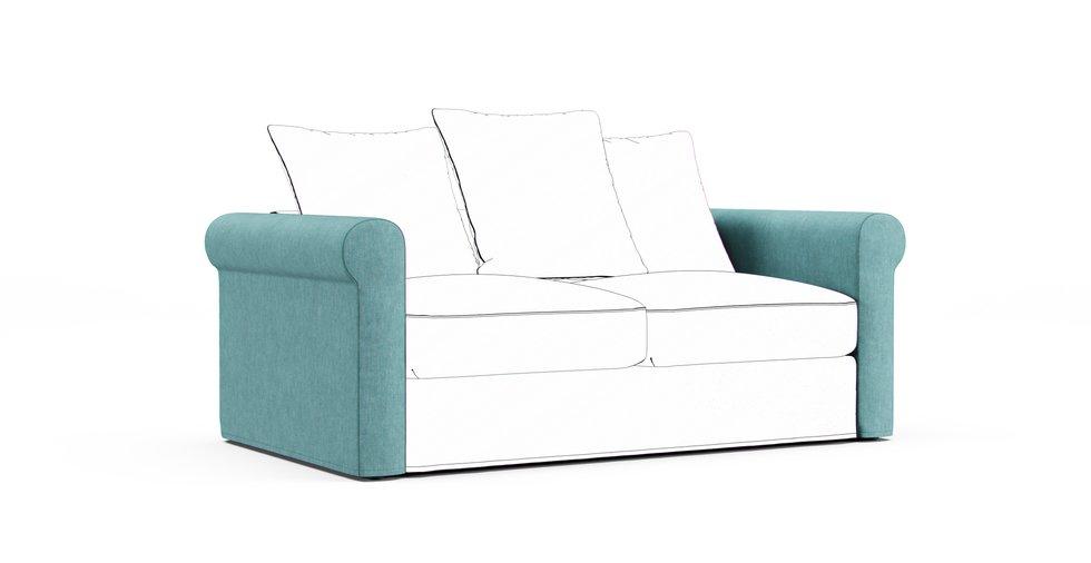 Gronlid Armrest Covers (One Pair) - Care+ Tweed Mineral Blue