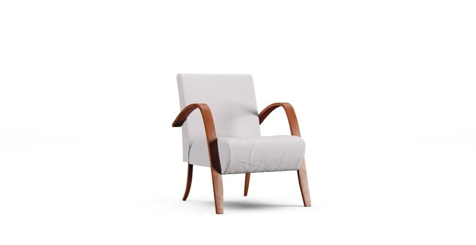 Hova Chair Cover - Everyday Cotton Pebble