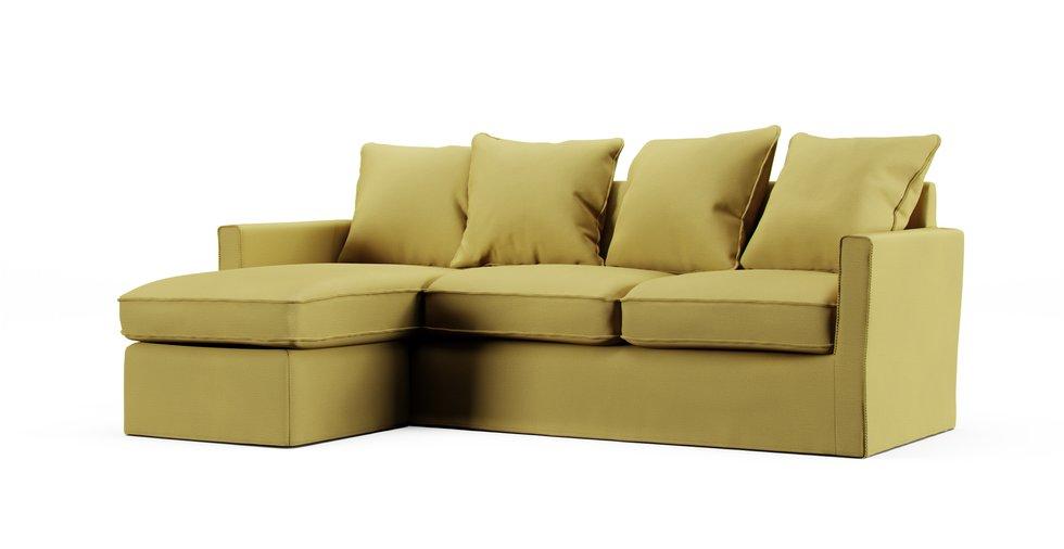 Harnosand 2 Seater & Chaise Lounge Sofa Cover - Care+ Tweed Amber