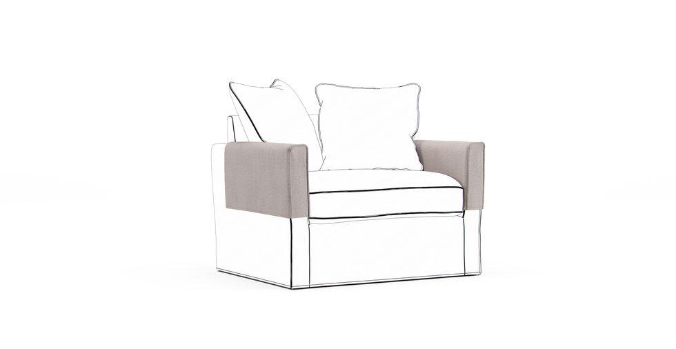 Harnosand Armrest Protector Covers — Add On - Mod Chenille Mist