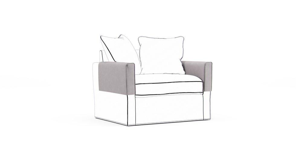 Harnosand Armrest Protector Covers — Add On - Everyday Weave Pebble