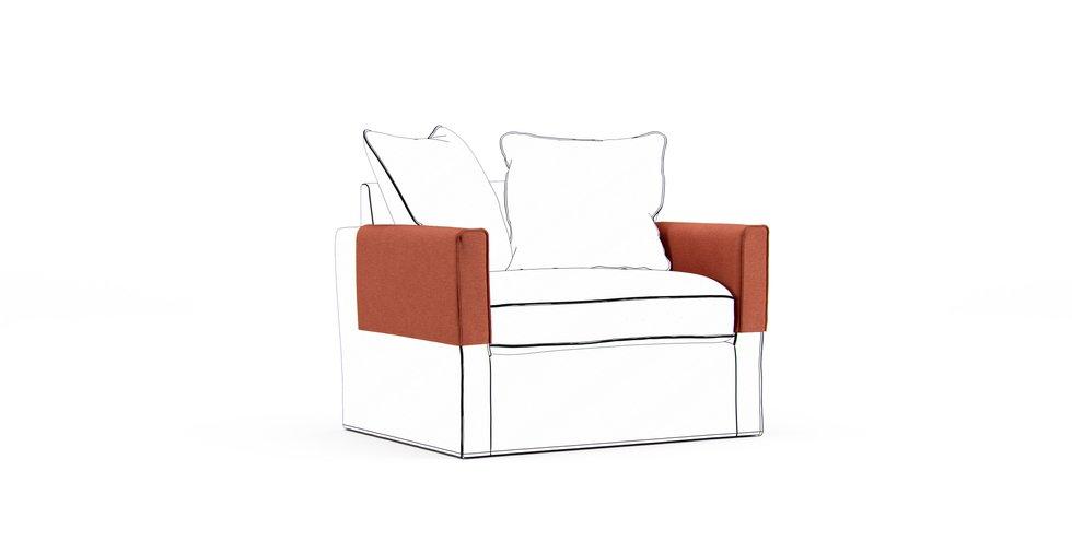 Harnosand Armrest Protector Covers — Add On - Everyday Weave Rust