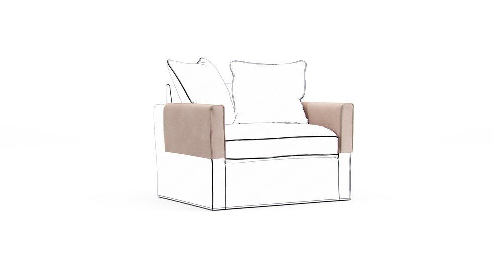 Harnosand Armrest Protector Covers — Add On - Signature Microfiber Sand