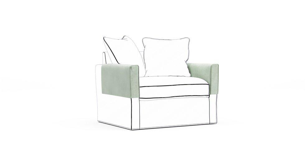 Harnosand Armrest Protector Covers — Add On - Classic Velvet Mint