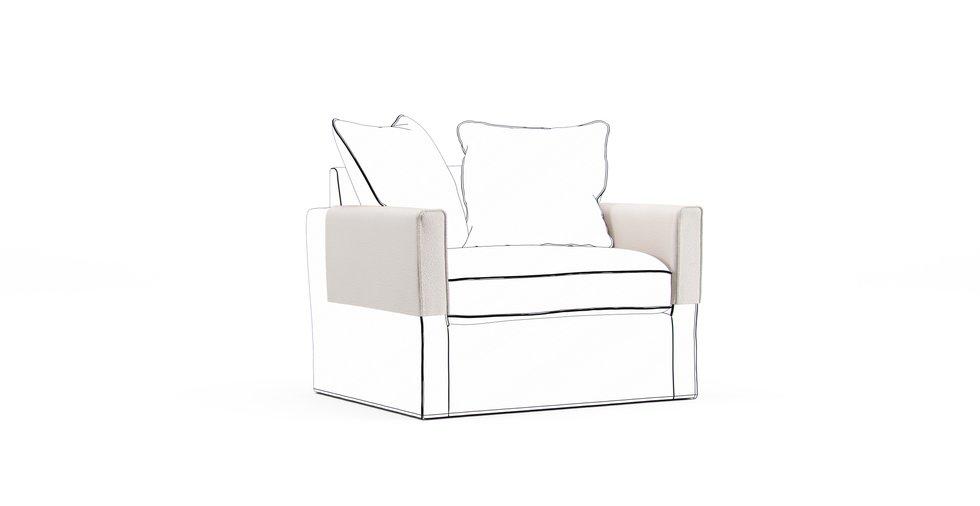 Harnosand Armrest Protector Covers — Add On - Mod Boucle Cream