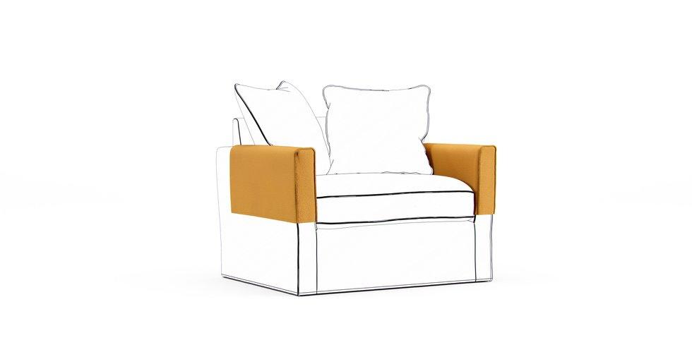 Harnosand Armrest Protector Covers — Add On - Mod Boucle Amber