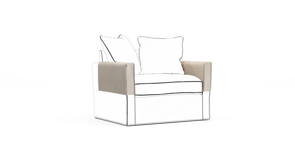 Harnosand Armrest Protector Covers — Add On - Signature Velvet Cream