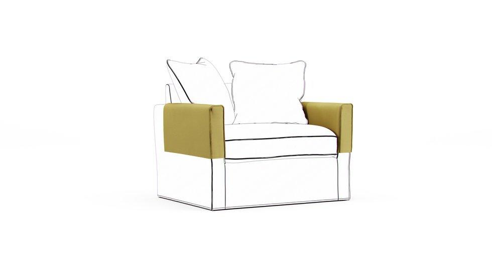 Harnosand Armrest Protector Covers - Care+ Tweed Amber