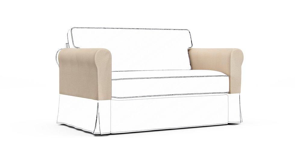 Hagalund Armrest Protector Covers — Add On - Mod Chenille Cream