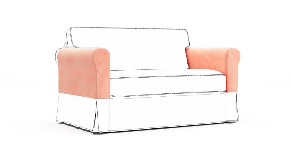 Hagalund Armrest Protector Covers — Add On - Classic Velvet Peach