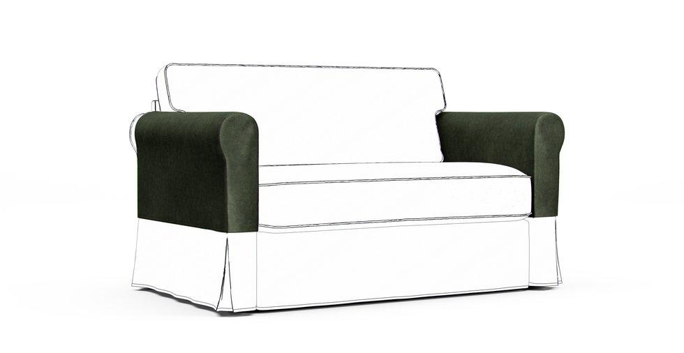 Hagalund Armrest Protector Covers — Add On - Signature Velvet Bayleaf