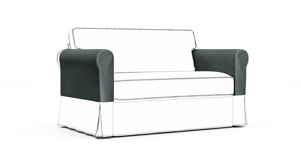 Hagalund Armrest Protector Covers — Add On - Signature Velvet Eucalyptus