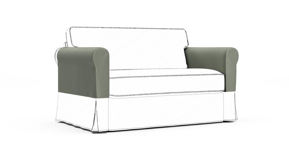 Hagalund Armrest Protector Covers — Add On - Everyday Cotton Silver Sage