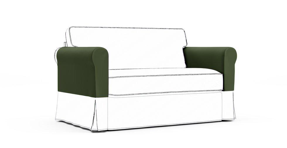 Hagalund Armrest Protector Covers — Add On - Everyday Cotton Forest Green