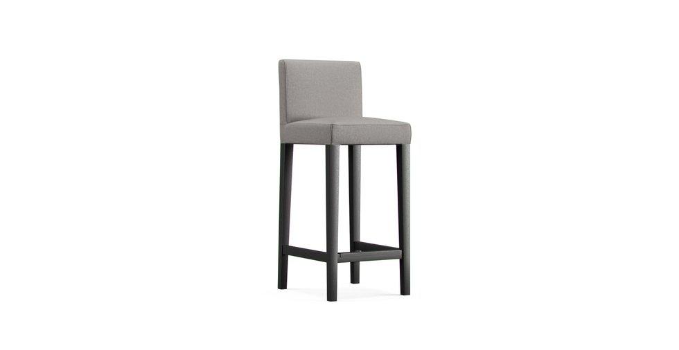 Henriksdal Bar Stool Slipcover - Care+ Canvas Ash