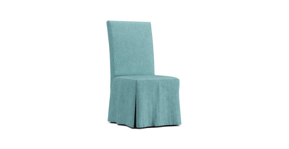Henriksdal Dining Chair Slipcover - Care+ Tweed Mineral Blue
