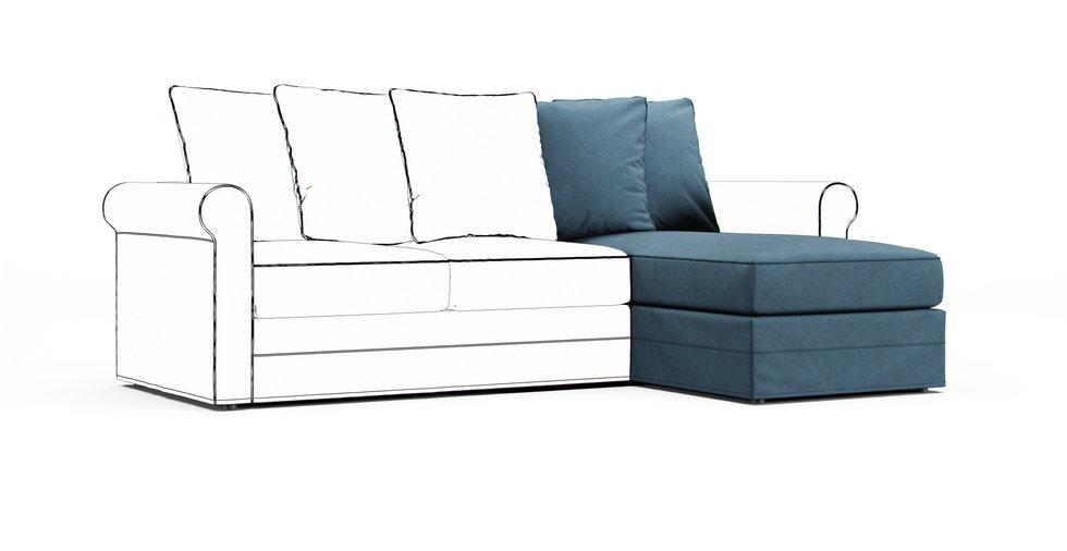 Harlanda Chaise Section Cover - Care+ Tweed Teal