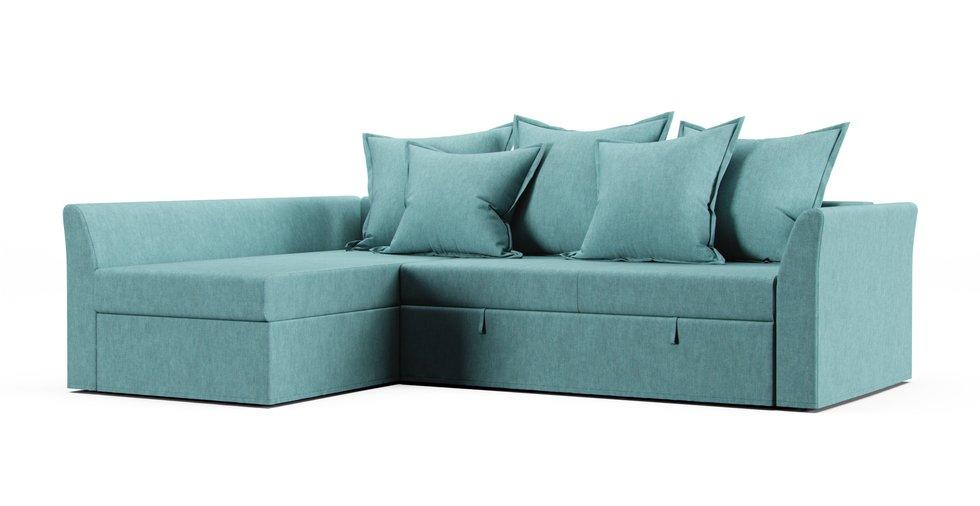 Holmsund Corner Sofa-Bed Cover - Care+ Tweed Mineral Blue