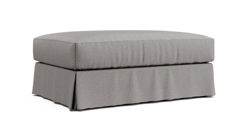 Hovas Footstool Cover - Care+ Canvas Ash