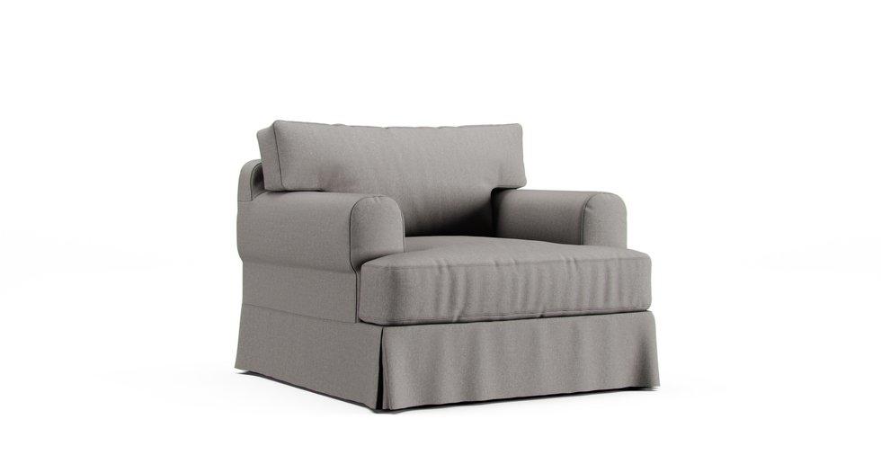 Hovas Armchair Cover - Care+ Canvas Ash