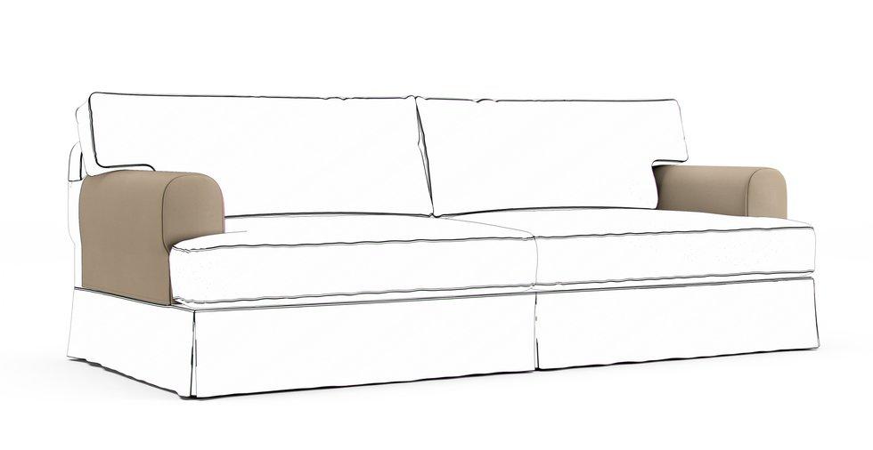 Hovas Armrest Protector Covers — Add On - Sunbrella® Canvas Antique Beige