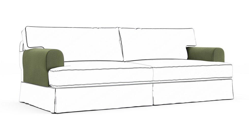 Hovas Armrest Protector Covers — Add On - Signature Microfiber Forest Green