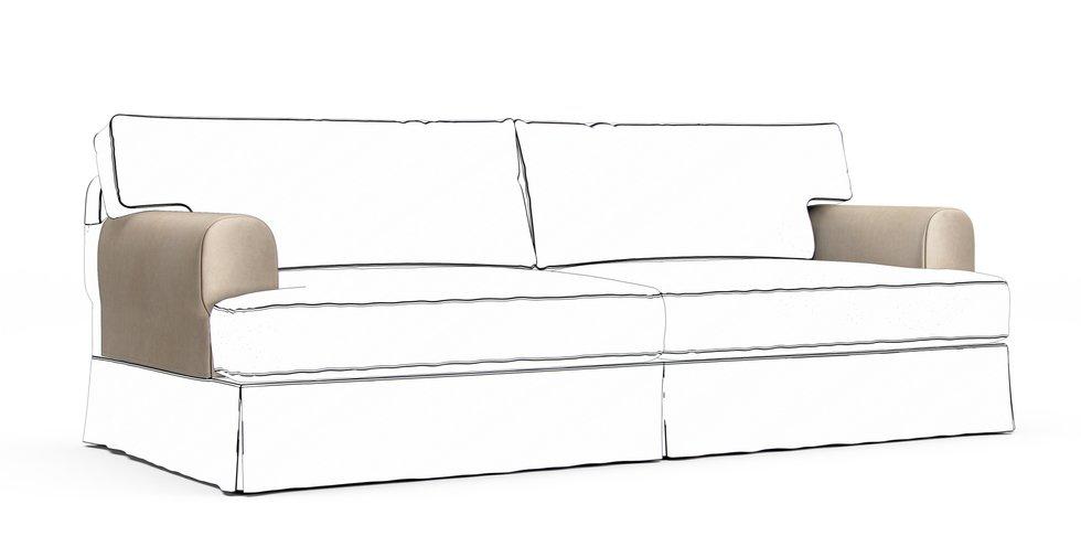 Hovas Armrest Protector Covers — Add On - Signature Velvet Natural