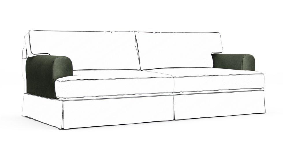 Hovas Armrest Protector Covers — Add On - Signature Velvet Bayleaf