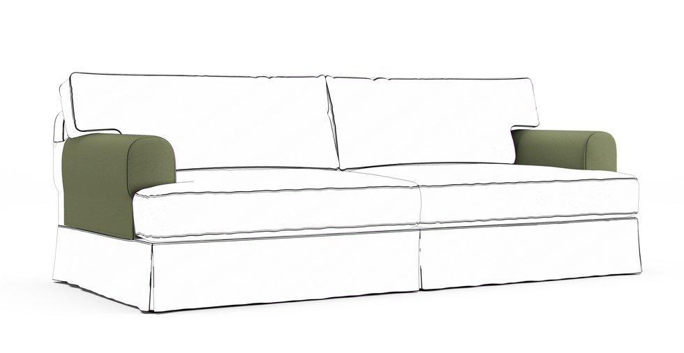 Hovas Armrest Protector Covers - Care+ Canvas Sage
