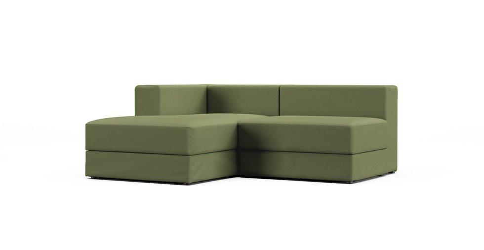 Jattebo 2.5-seat Modular Sofa with Chaise Longue Cover - Care+ Canvas Sage