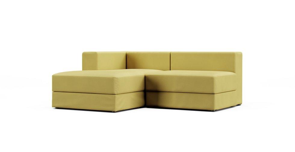 Jattebo 2.5-seat Modular Sofa with Chaise Longue Cover - Care+ Tweed Amber