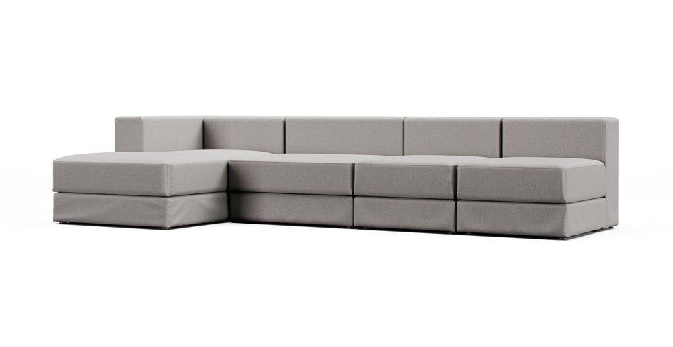 Jattebo 4.5-seat Modular Sofa Cover - Care+ Canvas Ash