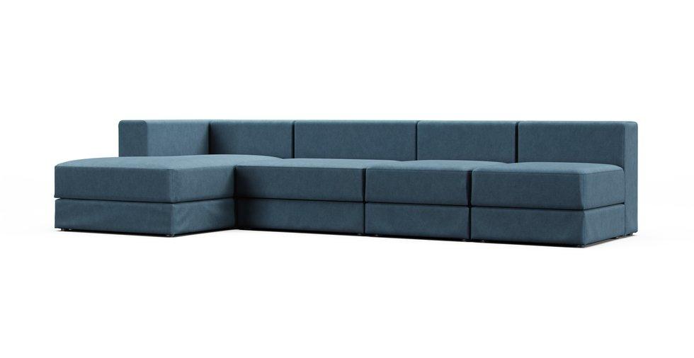 Jattebo 4.5-seat Modular Sofa Cover - Care+ Tweed Teal