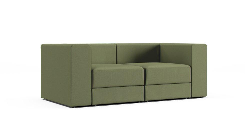 Jattebo 2-seat Modular Sofa Cover - Care+ Canvas Sage