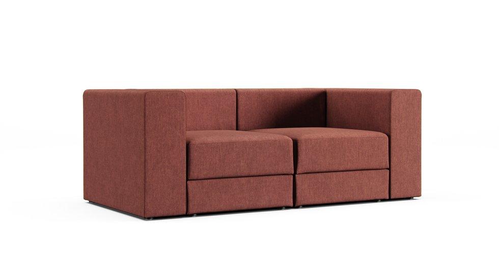 Jattebo 2-seat Modular Sofa Cover - Care+ Tweed Sunset