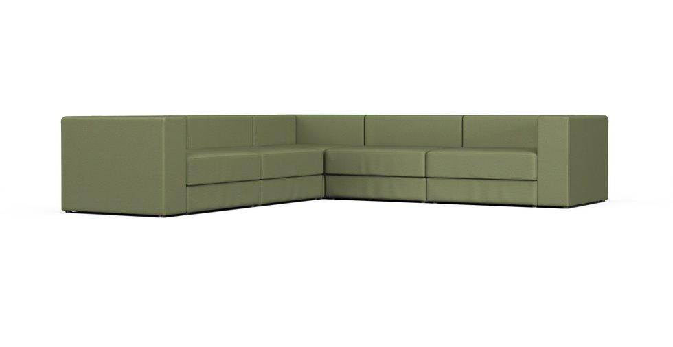 Jattebo 6-seat Corner Modular Cover - Care+ Canvas Sage