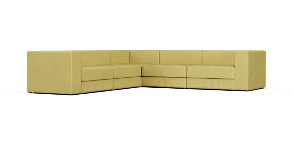 Jattebo 6-seat Corner Modular Cover - Care+ Tweed Amber