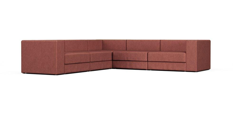 Jattebo 6-seat Corner Modular Cover - Care+ Tweed Sunset