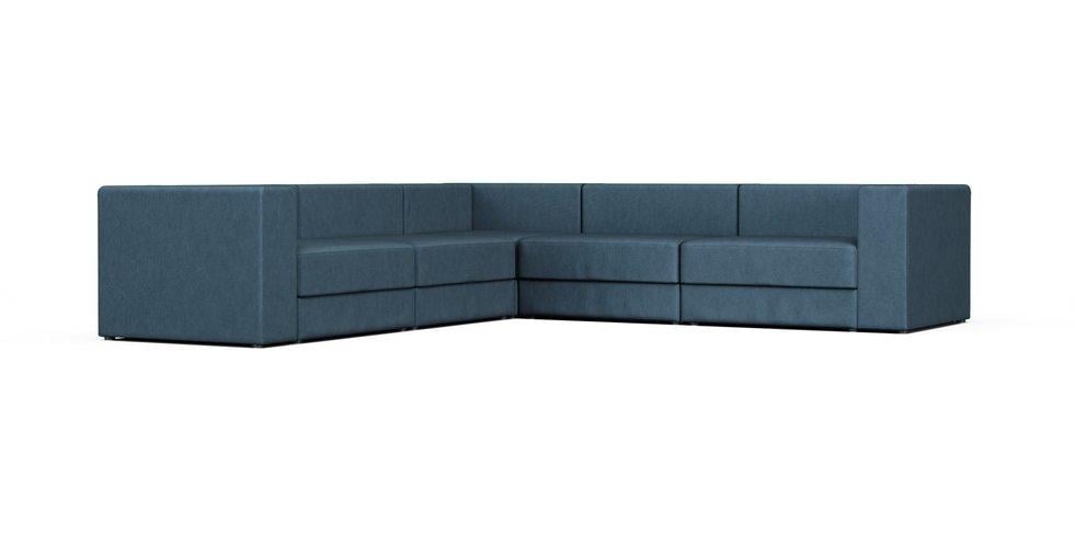 Jattebo 6-seat Corner Modular Cover - Care+ Tweed Teal