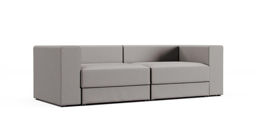 Jattebo 3-seat Modular Sofa Cover - Care+ Canvas Ash