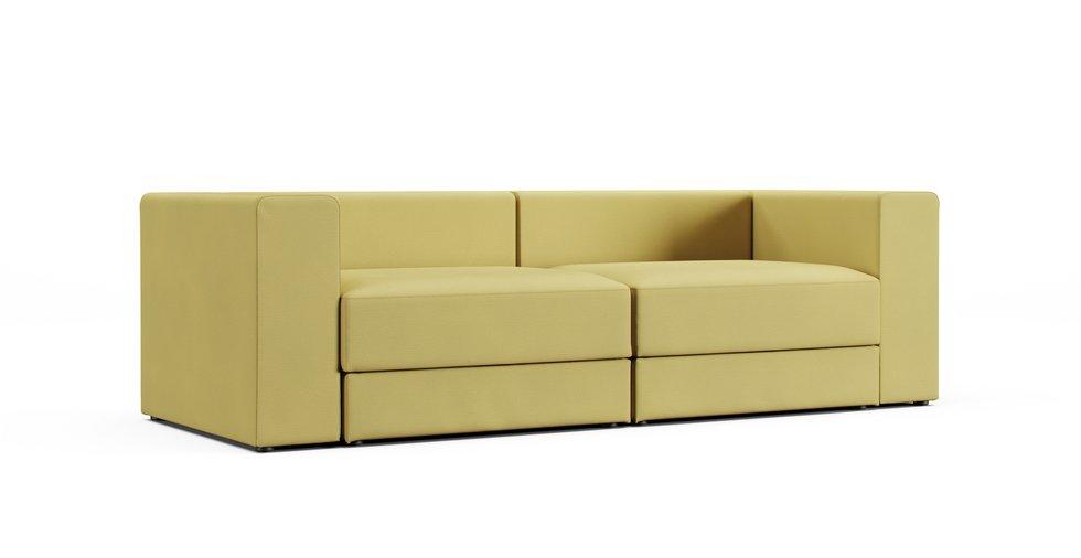 Jattebo 3-seat Modular Sofa Cover - Care+ Tweed Amber
