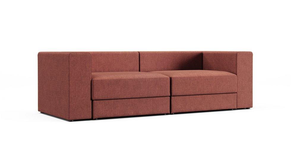 Jattebo 3-seat Modular Sofa Cover - Care+ Tweed Sunset
