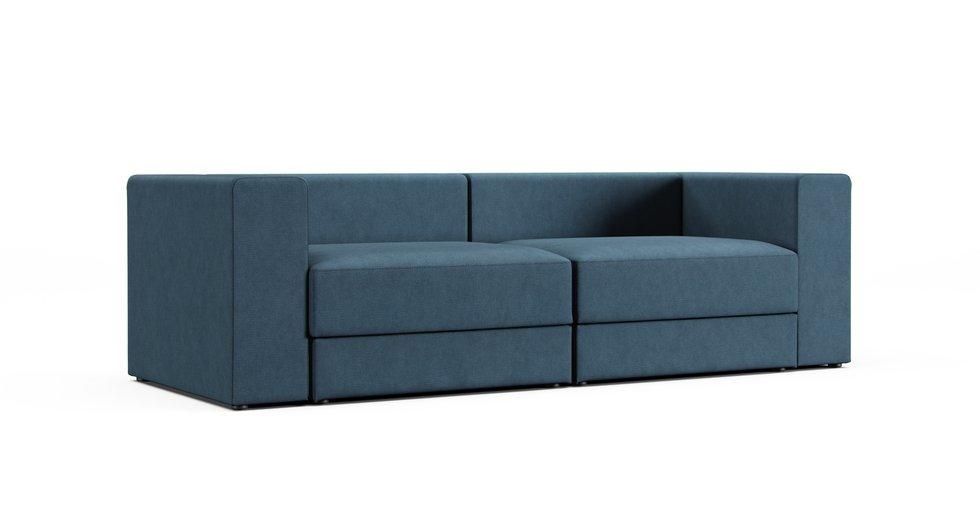 Jattebo 3-seat Modular Sofa Cover - Care+ Tweed Teal