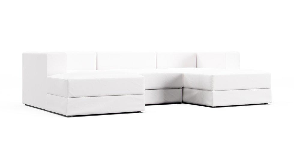 Jattebo 3.5-seat Modular Sofa with Chaise Longues Cover