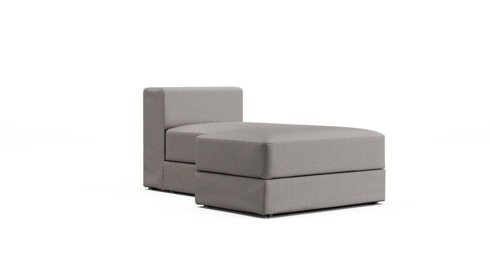 Jattebo Chaise Longue Module Cover (Without Armrest) - Care+ Canvas Ash