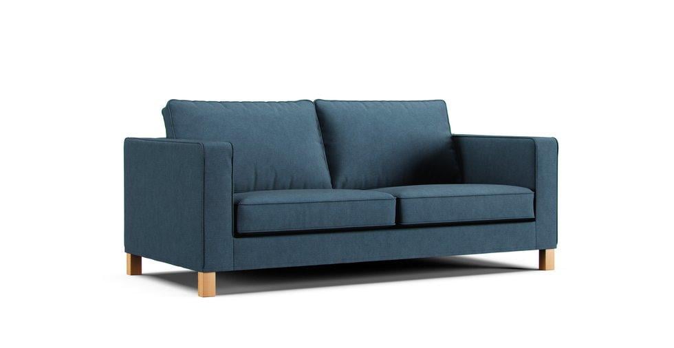 Karlanda 2 Seater Sofa Bed Cover - Care+ Tweed Teal