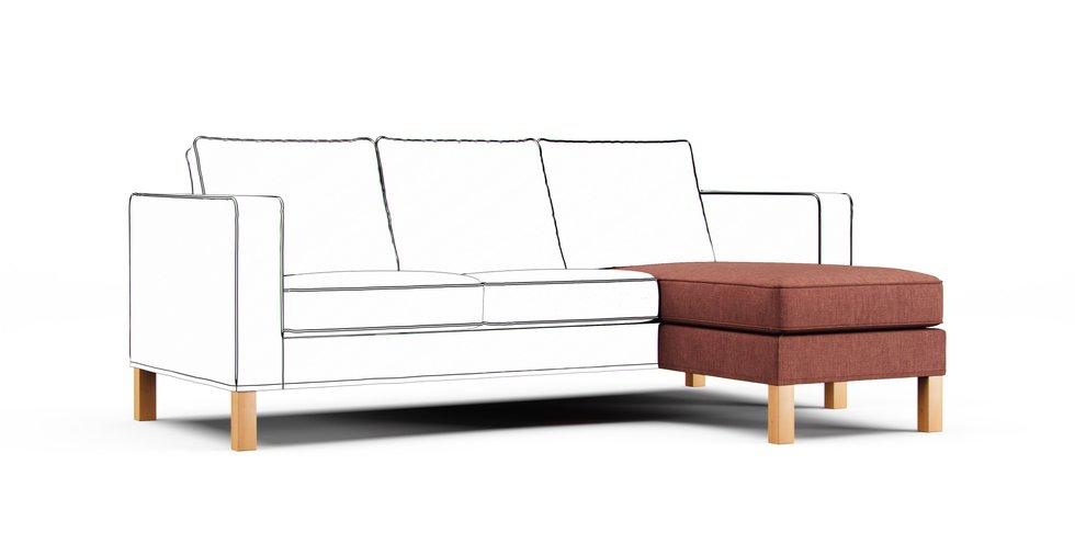 Karlanda Chaise Lounge Add On Unit Cover - Care+ Tweed Sunset