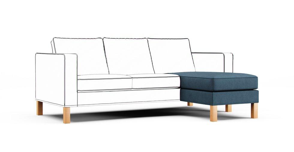 Karlanda Chaise Lounge Add On Unit Cover - Care+ Tweed Teal