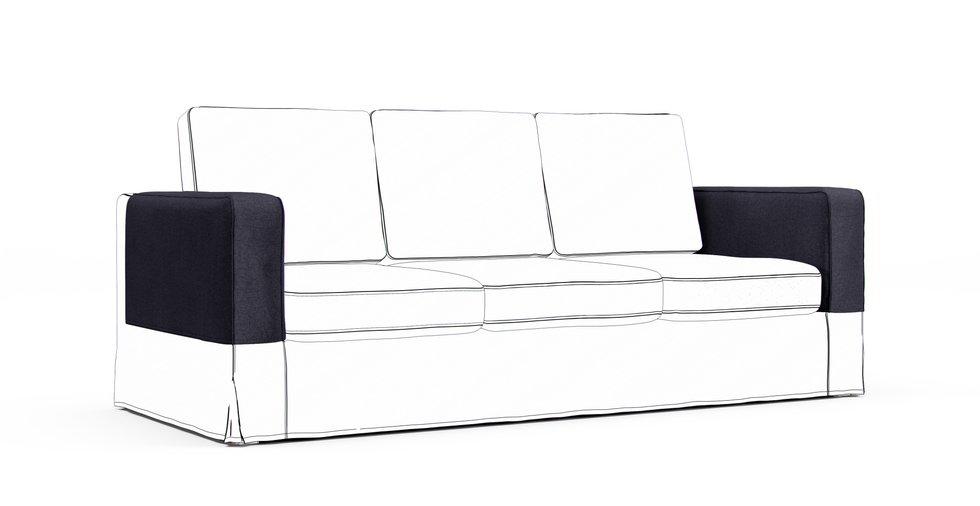 Karlanda Armrest Protector Covers — Add On - Mod Chenille Denim