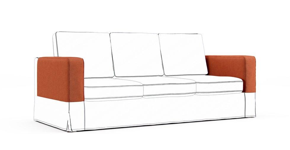 Karlanda Armrest Protector Covers — Add On - Everyday Weave Rust